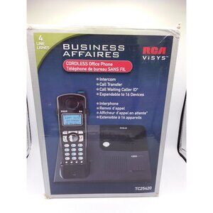 RCA Visys 4 Line Business Cordless Office Phone TC25420 with Box